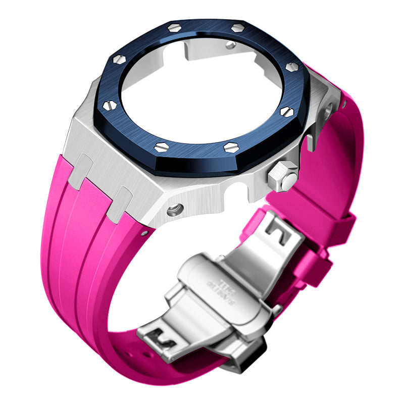 Bracelet Carrure Silver Lunette Bleu