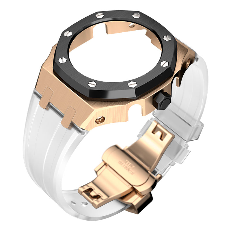 Bracelet Carrure Gold Rose Lunette Black