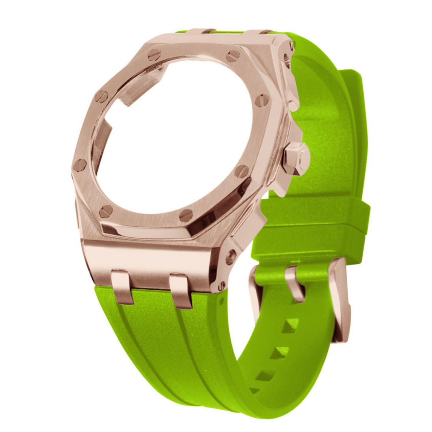 Bracelet Carrure Galbé Rose Gold avec Couronne