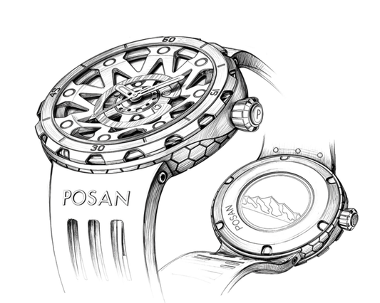 POSAN PSW-001G : L’élégance technique au poignet