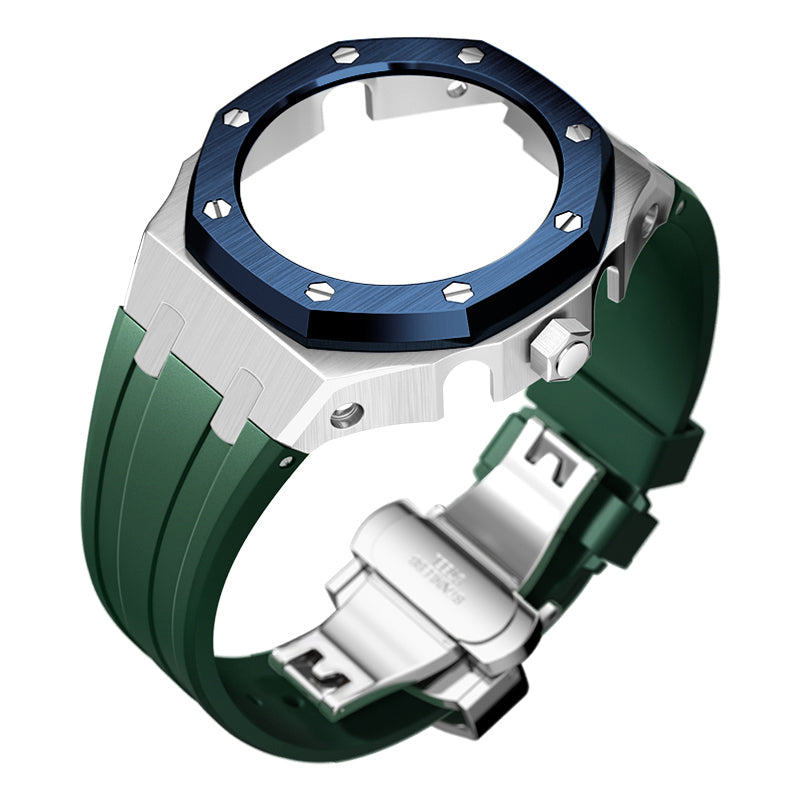 Bracelet Carrure Silver Lunette Bleu