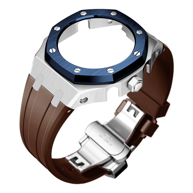 Bracelet Carrure Silver Lunette Bleu