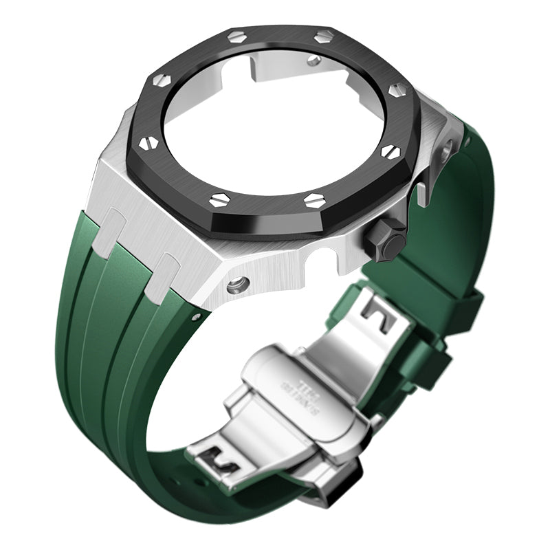 Bracelet Carrure Silver Lunette Black