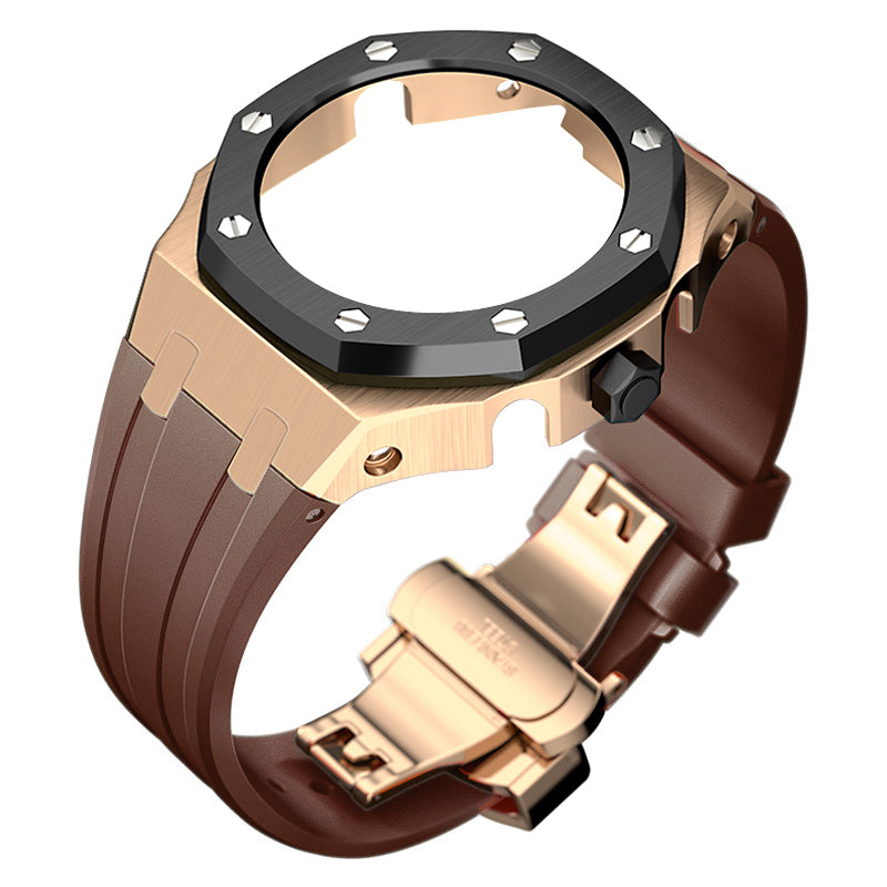 Bracelet Carrure Gold Rose Lunette Black