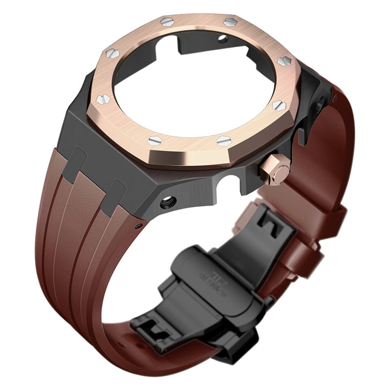 Bracelet Carrure Black Lunette Gold Rose