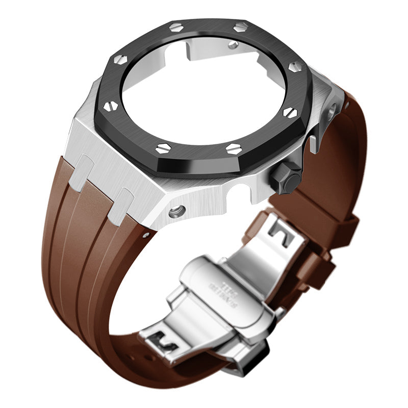 Bracelet Carrure Silver Lunette Black