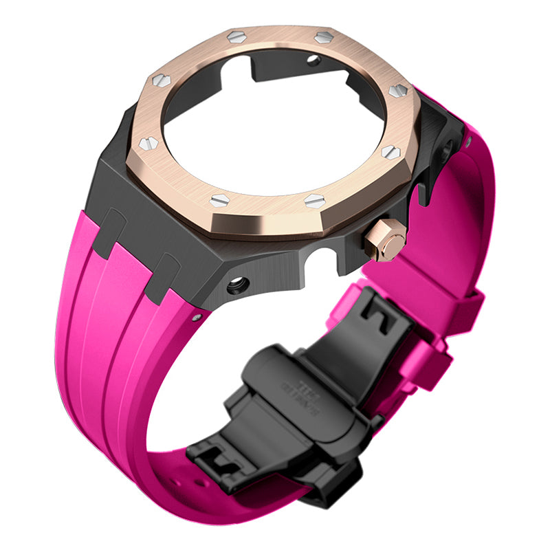 Bracelet Carrure Black Lunette Gold Rose