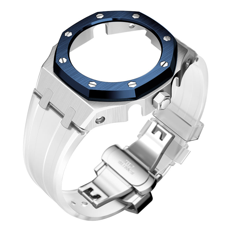 Bracelet Carrure Silver Lunette Bleu