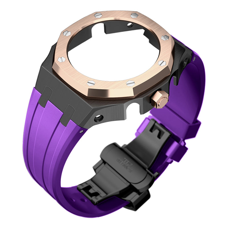 Bracelet Carrure Black Lunette Gold Rose