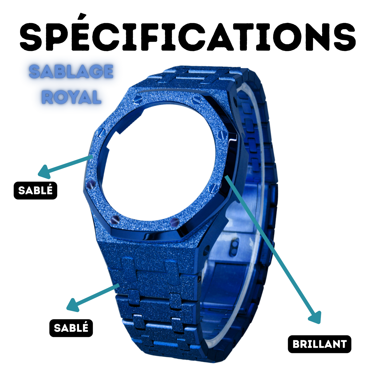 Bracelet Full Acier Sablage Royal