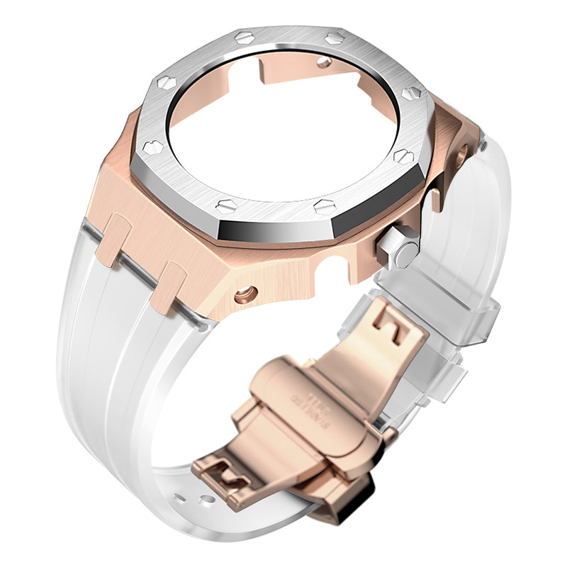 Bracelet Carrure Gold Rose Lunette Silver