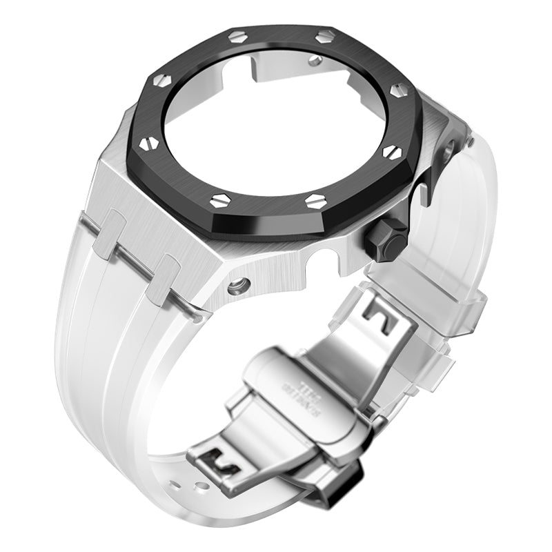 Bracelet Carrure Silver Lunette Black