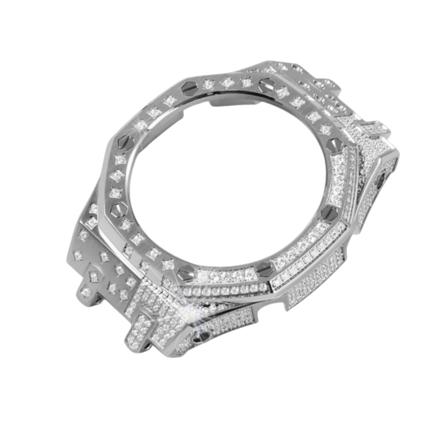 Silver Carre Bracelet with Diamonds