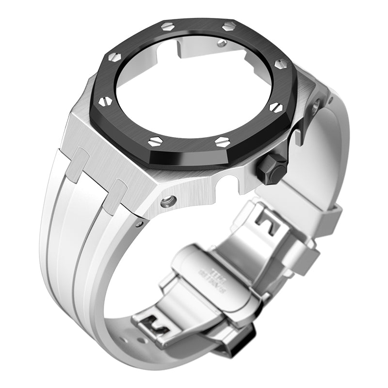 Bracelet Carrure Silver Lunette Black