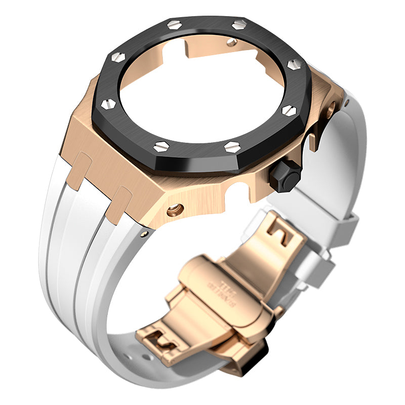 Bracelet Carrure Gold Rose Lunette Black