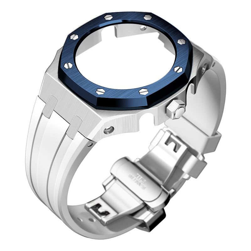 Bracelet Carrure Silver Lunette Bleu