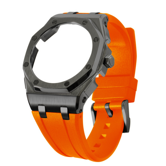 Bracelet Carrure Galbé Black avec Couronne