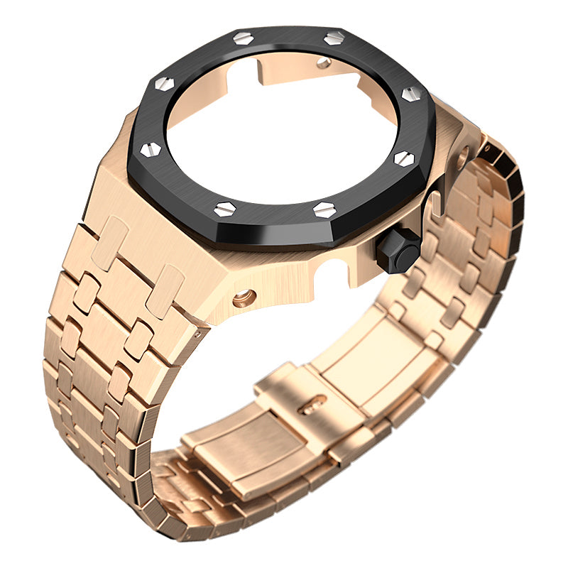 Bracelet Carrure Gold Rose Lunette Black