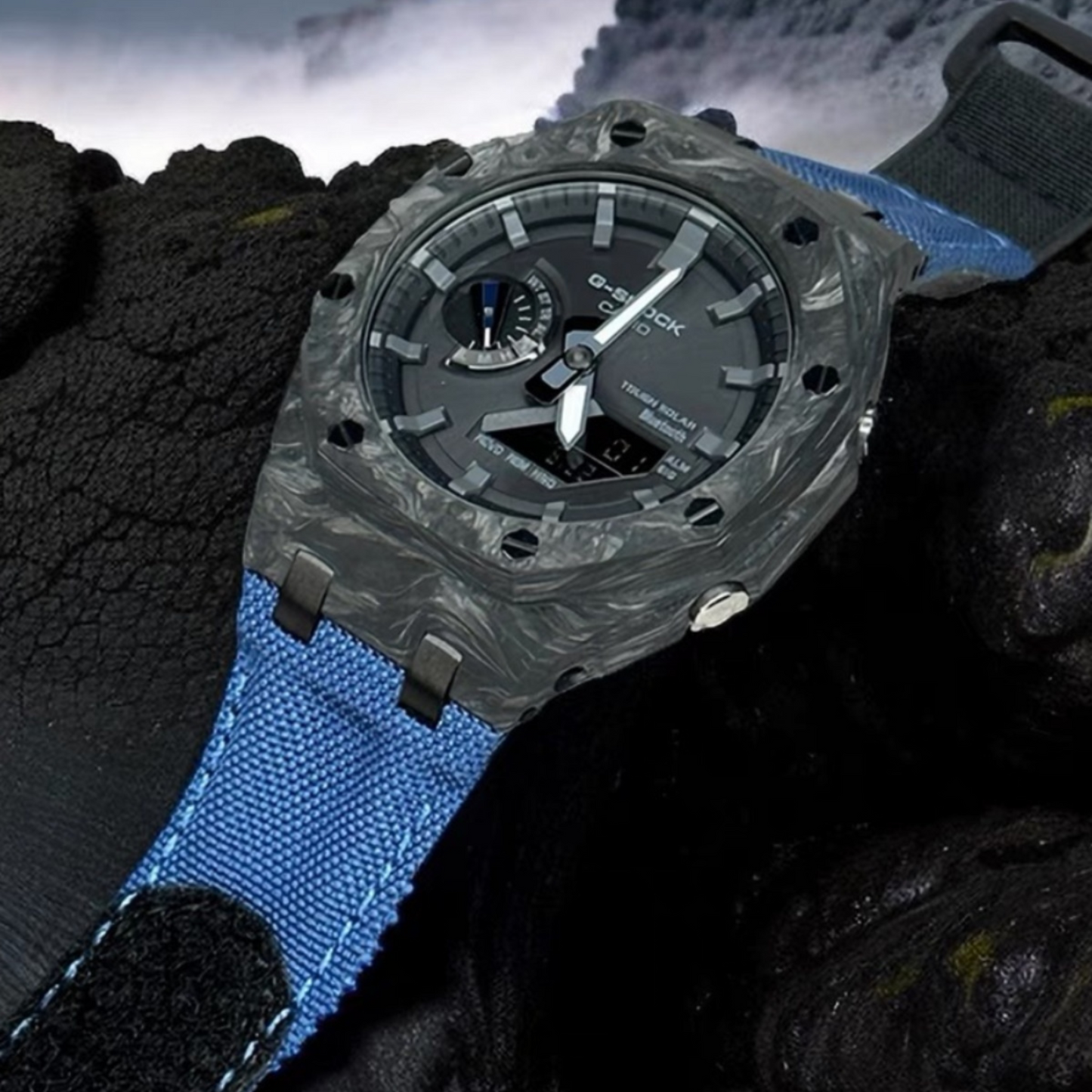 Bracelet Carrure Carbone Forgé