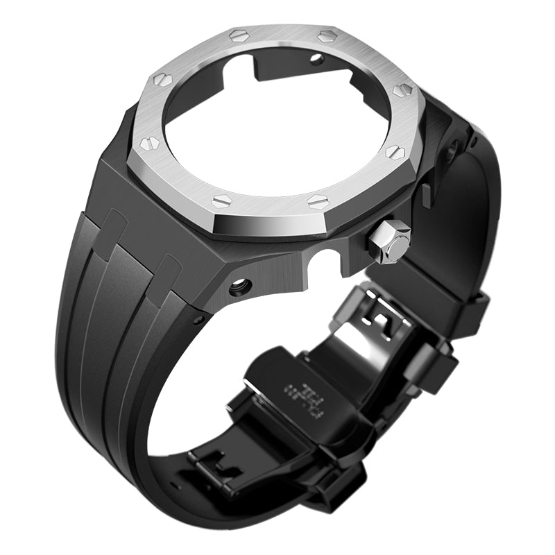 Bracelet Carrure Black Lunette Silver