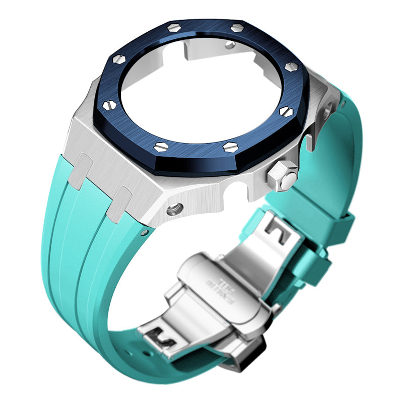 Bracelet Carrure Silver Lunette Bleu