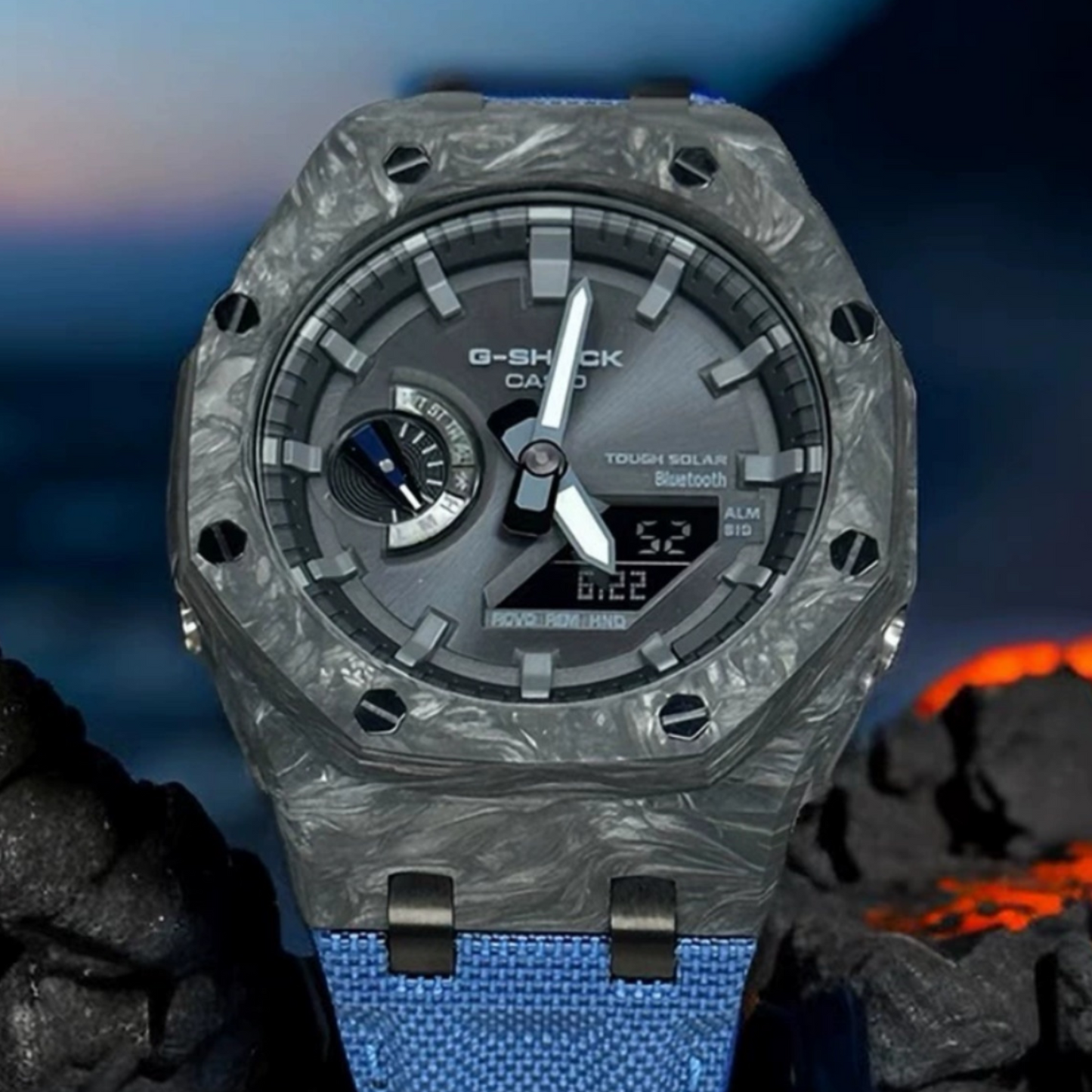 Bracelet Carrure Carbone Forgé