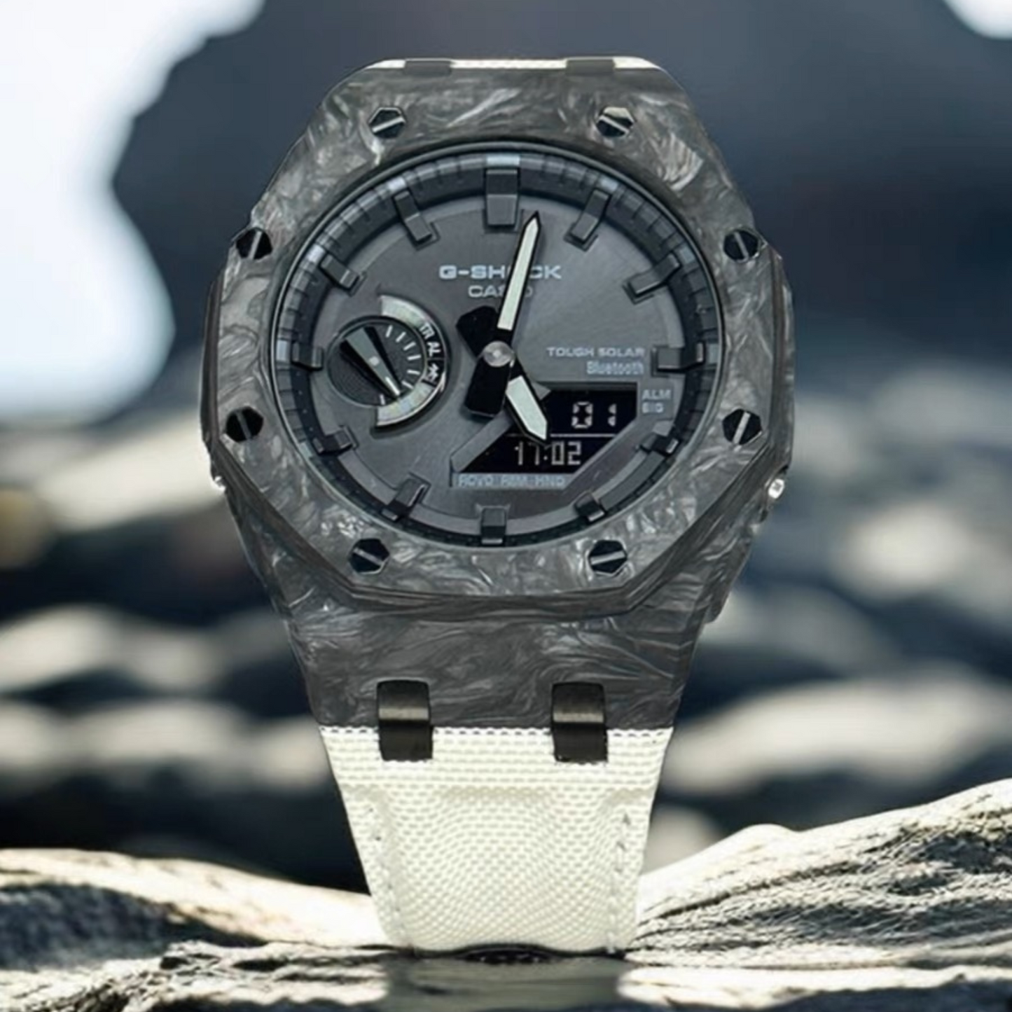 Bracelet Carrure Carbone Forgé