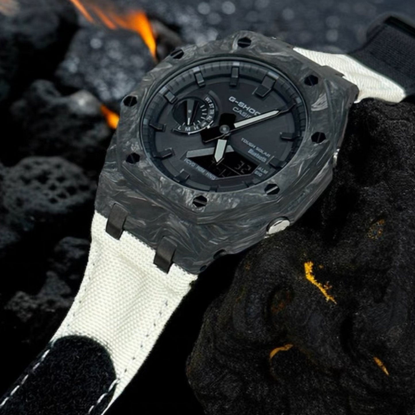 Bracelet Carrure Carbone Forgé