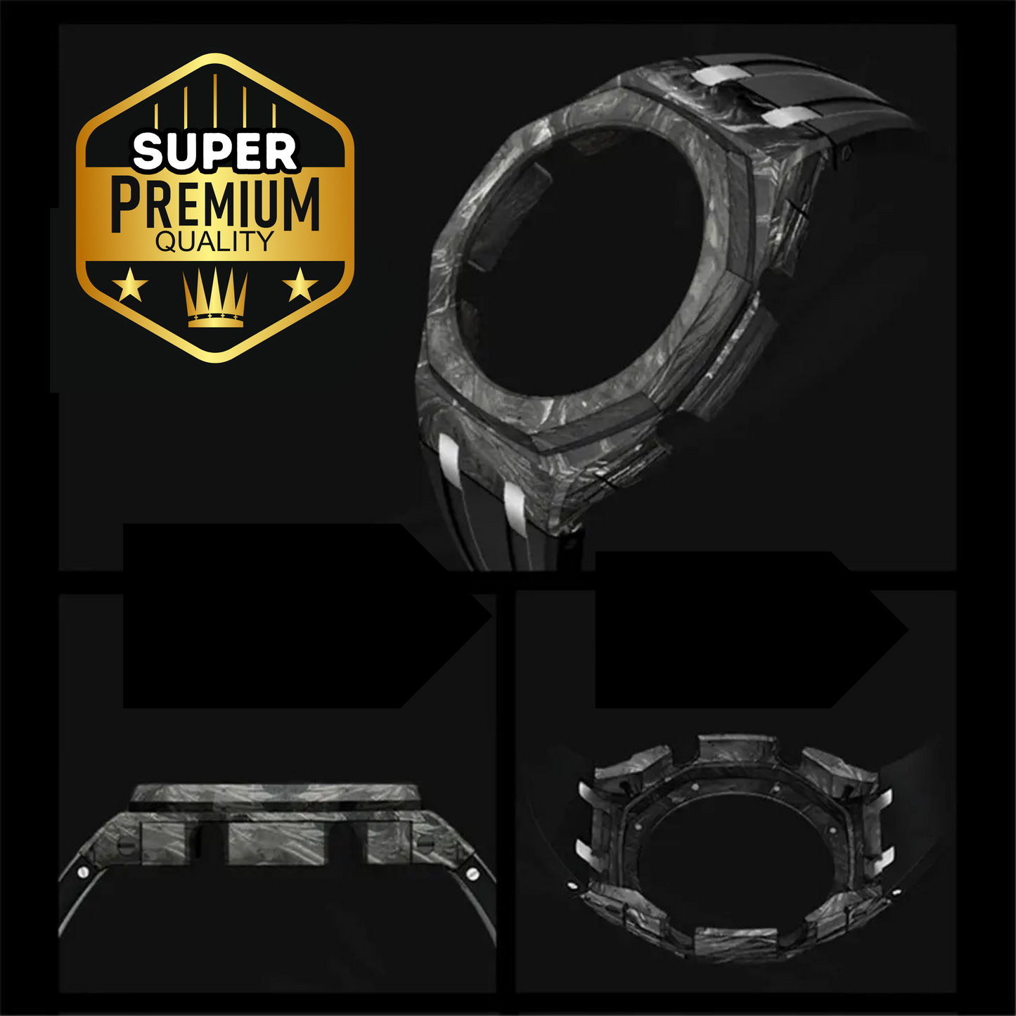 Bracelet Carrure Carbone Forgé II