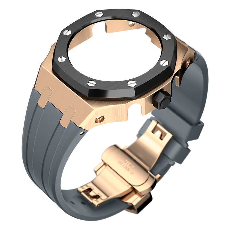 Bracelet Carrure Gold Rose Lunette Black