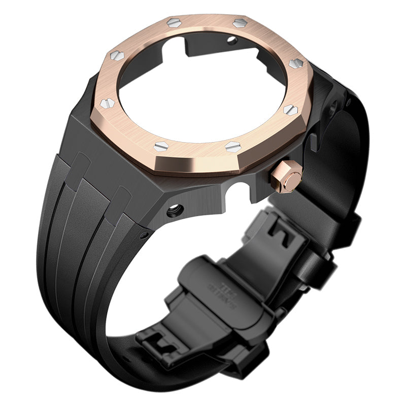 Bracelet Carrure Black Lunette Gold Rose