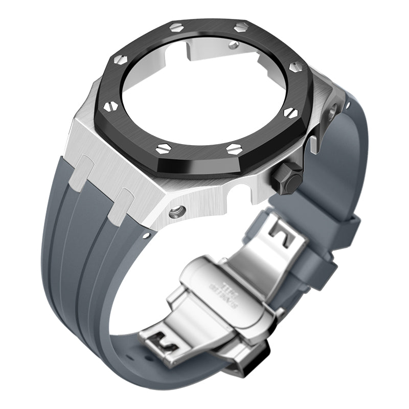 Bracelet Carrure Silver Lunette Black