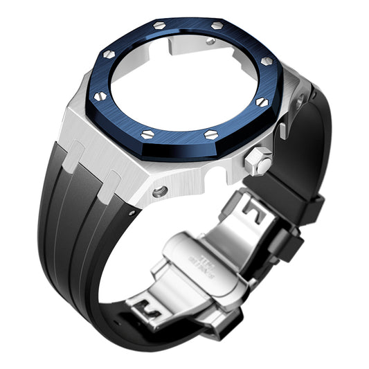 Bracelet Carrure Silver Lunette Bleu