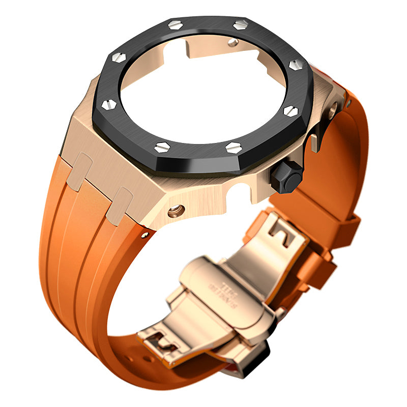 Bracelet Carrure Gold Rose Lunette Black