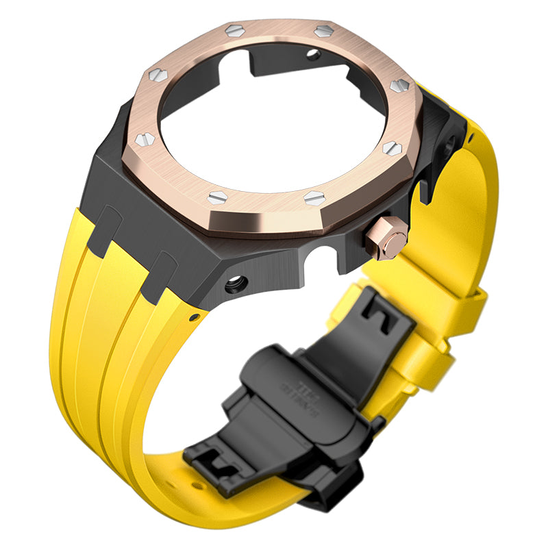 Bracelet Carrure Black Lunette Gold Rose