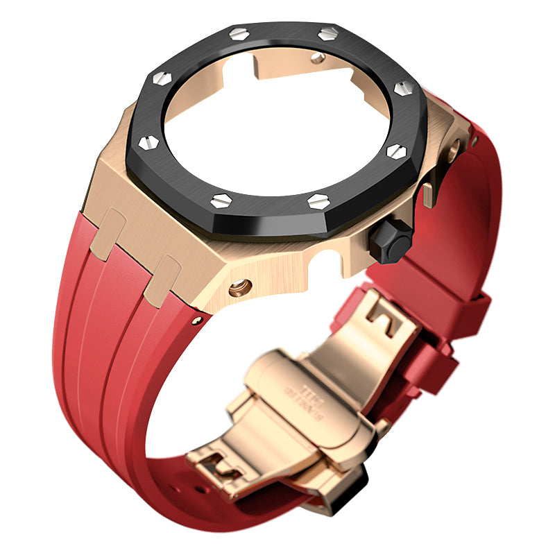 Bracelet Carrure Gold Rose Lunette Black