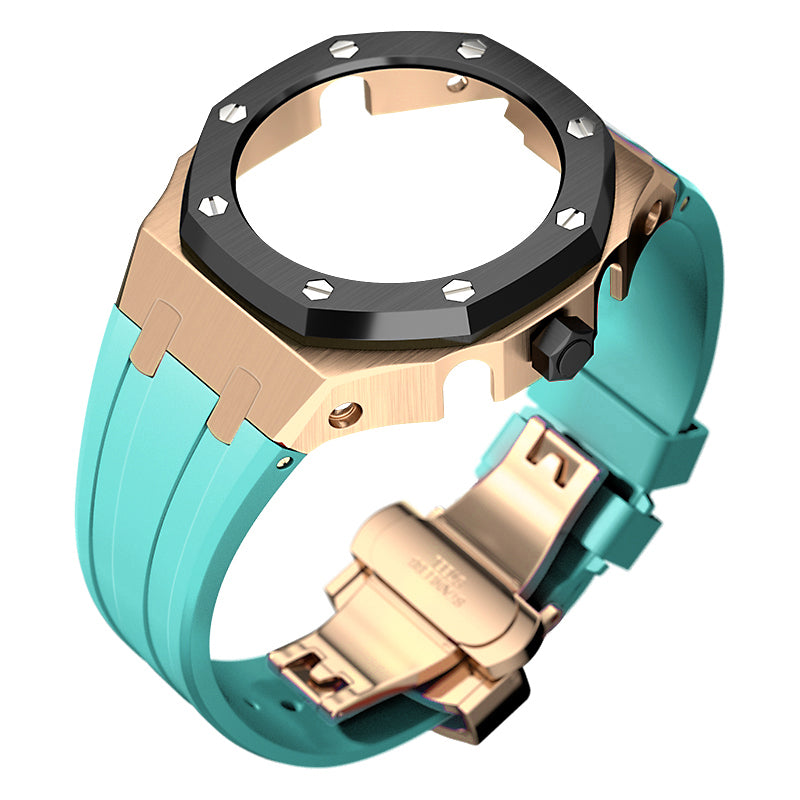 Bracelet Carrure Gold Rose Lunette Black