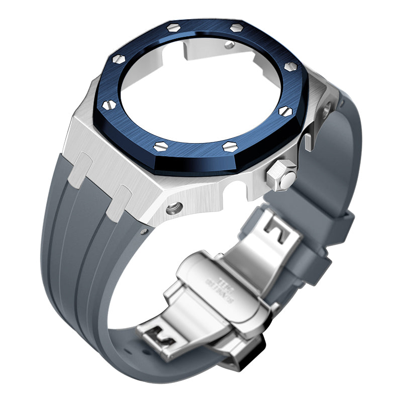 Bracelet Carrure Silver Lunette Bleu