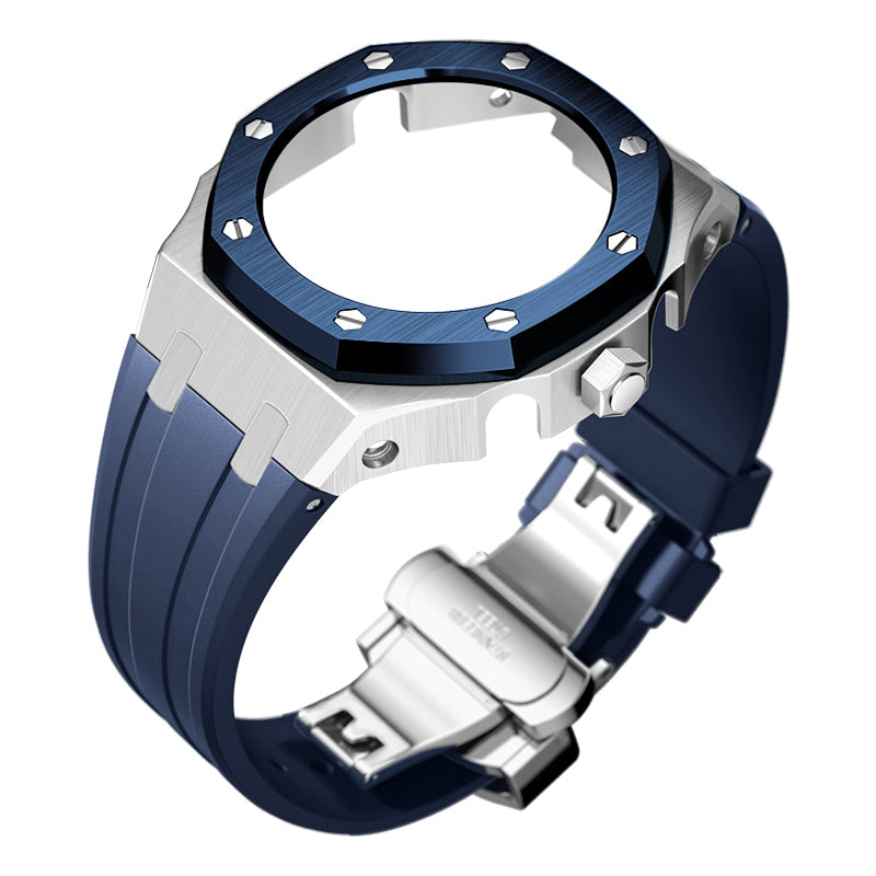 Bracelet Carrure Silver Lunette Bleu