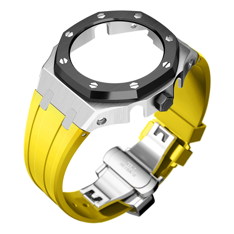 Bracelet Carrure Silver Lunette Black