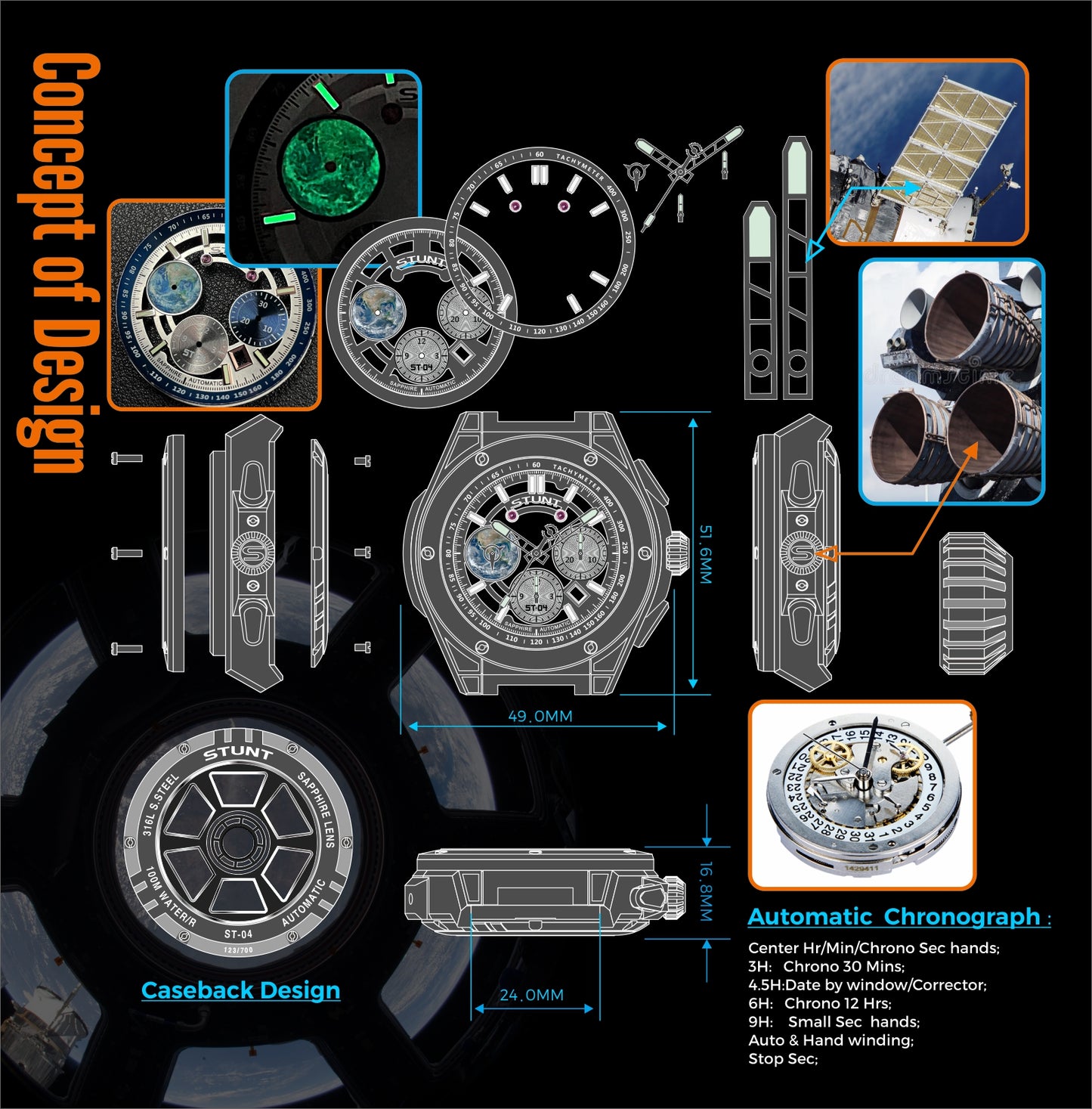 STUNT WATCH ST-04 MOON